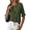 05-Army Green, variant on Anygrew Women's Lightweight Knit Cardigan - Tie Front Ruffle Short Sleeve Open Front Summer Cover Up Sweater Top