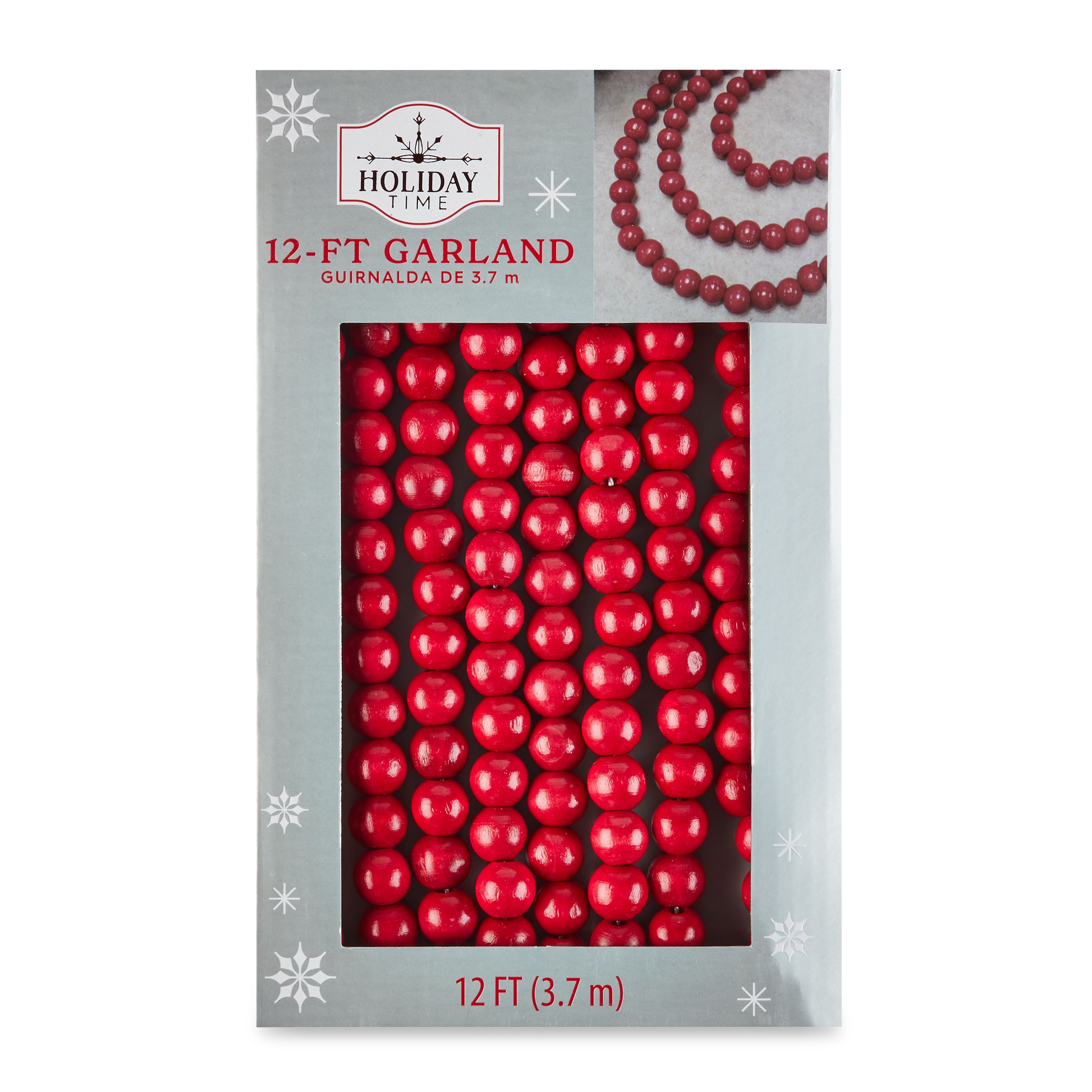 Classic Christmas Red Christmas Bead Garland Approximately 160cm Long (mi12)