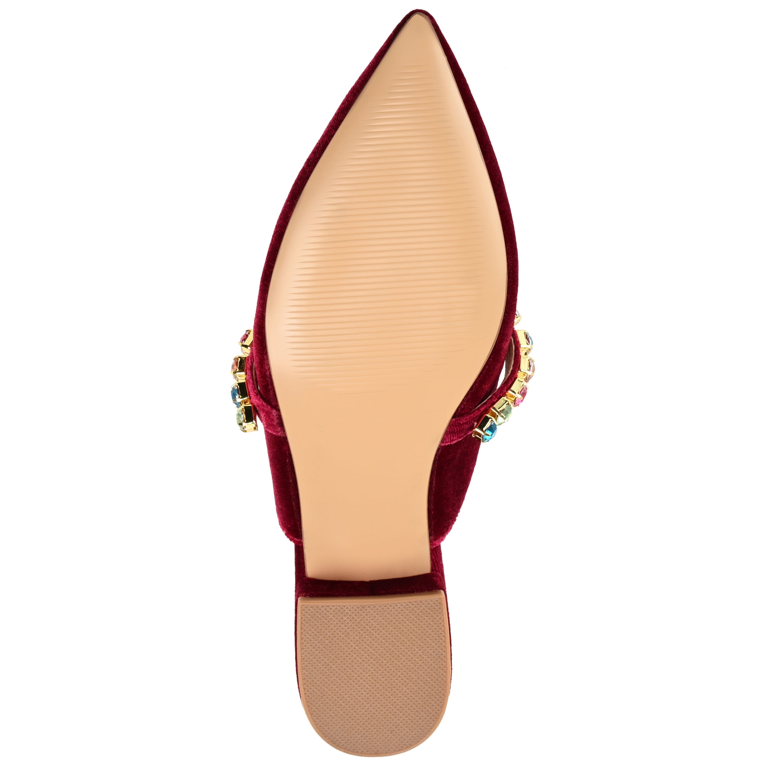 Journee Womens Jewel Mules Pointed Toe Slip On Evening Dress Flats