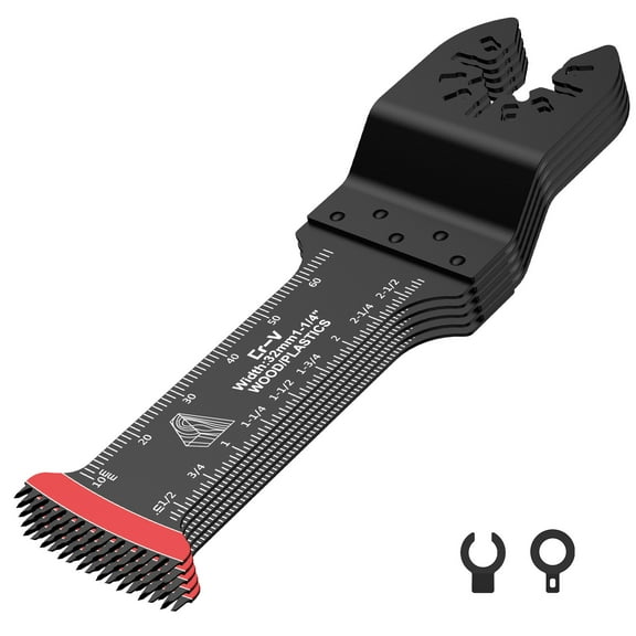 Ikoopy Tooth Oscillating Saw Blades Set Multipurpose Stable Arc Edge Multi Tool Blades Accurate Long Reach Oscillating Tool Kit for Cutting