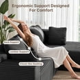 thumbnail image 2 of Sectional Sofa, Asofer 105" L-Shape Modular Couch With Corduroy Fabric for Living Room, Free Assembly, Black (Right Facing Chaise), 2 of 10
