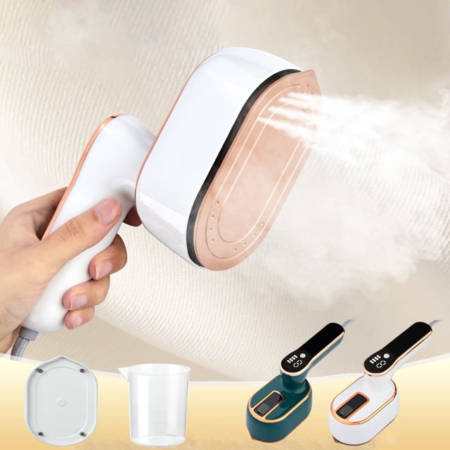 Handheld Steamer under $5! CQCYD Handheld Garment Steamer, Digital Display 3 Speed Steam Iron Travel Ironing System, Compact Foldable Design for Home Office