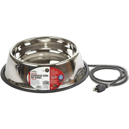 Allied Stainless Steel Heated Pet Bowl, 5-Quart