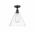 thumbnail image 1 of 516-1C-OB-GBC-122-LED-Innovations Lighting-Ballston Cone-3.5W 1 LED Semi-Flush Mount in Industrial Style   Oil Rubbed Bronze Finish with Clear Glass, 1 of 1