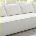thumbnail image 4 of 129.5” Minimalist 6-Seat Modular Sectional Sofa - Wrinkle-Resistant Chenille Living Room Couch, No Assembly | Chenille | Square Arms | Pillow Back, 4 of 25
