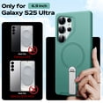 thumbnail image 7 of ExoGuard for Samsung Galaxy S25 Ultra Case, Adjustable Metal Kickstand, Soft Skin-Friendly Silicone Cover, Anti-Scratch Microfiber Lining - Teal, 7 of 7