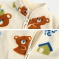 thumbnail image 4 of GYRATEDREAM Toddler Girls Boys Fleece Jacket Baby Warm Cartoon Jacket Full Zip Coat Kids Autumn Winter Thick Outerwear for 13 Months-6 Years, 4 of 8