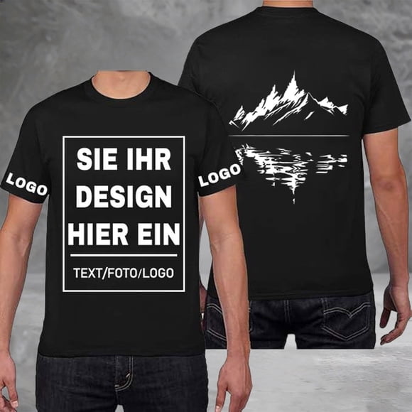 Men's Summer Short Sleeve DIY Custom T Shirt for Everyday Casual Wear in Daily Life Relaxed Fit Men Tee