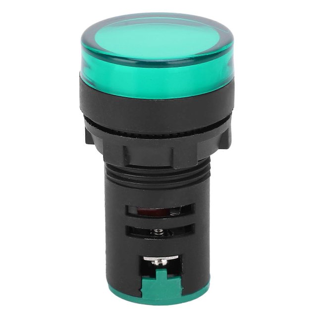 22mm Green Signal Lamp High Brightness LED Chip Long Service Life Signal Indicator Light DC24V