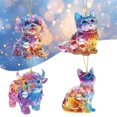 thumbnail image 3 of SUNSIOM Animal Hanging Ornament Dog Cat Cattle Keychain Car Rear View Mirror Charms Backpack Pendant Valentine's Day Birthday Present, 3 of 5