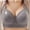Gray, variant on Push up Bras for Women Plus Size Comfortable Printing Gathered Front Closure Bras Full Coverage No Underwire Everyday Bra White XXXXL