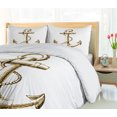 thumbnail image 5 of Ambesonne Anchor Duvet Cover Set, Nautical Voyage, 2-Calking, Yellow and Black, 5 of 7
