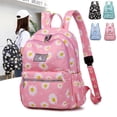 thumbnail image 1 of CNKOO Daisy Printed Backpacks   Water Resistant Lightweight Bookbag For Middle School (Green), 1 of 9