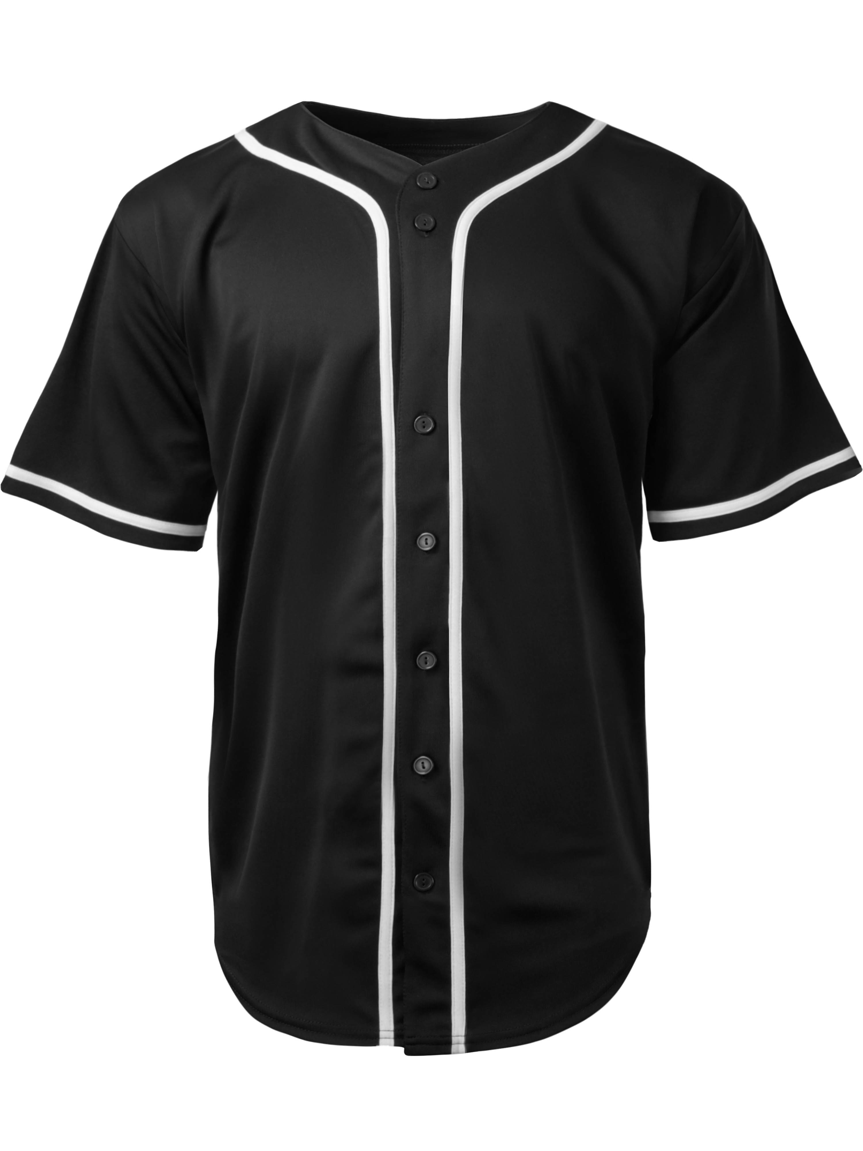 Ma Croix Mens Team Sports Printable Blank Jersey Baseball Collar Button ...