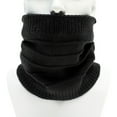 thumbnail image 1 of Winter Warm Plus Fluff Line Stripe Bib Cover Solid Color Collar Thick Knit Bib, 1 of 3