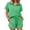 Green, variant on 2 Piece Casual Sets Short Sleeve Half Zipper Sweatshirt and Shorts Sweatpants Matching Sweatsets