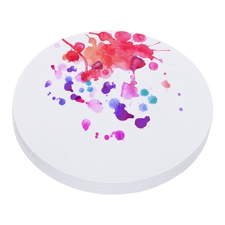 4" Watercolor Paper Bulk, 20 Sheets Water Color Paper Cold Press Paper 92lb/250 GSM Round Watercolour Paper for Artists Drawing Painting