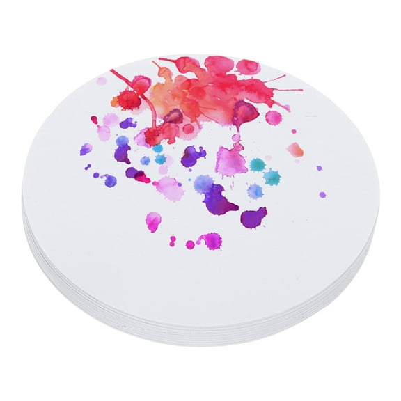 4" Watercolor Paper Bulk, 20 Sheets Water Color Paper Cold Press Paper 92lb/250 GSM Round Watercolour Paper for Artists Drawing Painting
