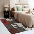 thumbnail image 3 of Moose Area Rugs for Bedroom Living Room - 6x9 ft - Christmas Carpet for Home Decor - Plaid Patterned Decorative Indoor Large Rug - Washable & Soft & Non Slip & Low Pile (ZF&7409), 3 of 7