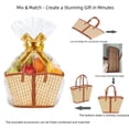 thumbnail image 2 of Forautely 3-Pack Large Foldable Bamboo Gift Baskets with Handles – Extra Big DIY Woven Set with Cellophane Bags, Bows, Cards for Mother's Day, Wedding, Easter, Birthday, Christmas, 2 of 7