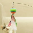 thumbnail image 3 of Cat Feather Toy Cat Teaser Playing Toy Rope Training Exercise Educational Toys Interactive Games Kitten Kitty Option 7-Head, 3 of 7