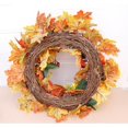 20 Inch Fall Wreath, Artificial Autumn Harvest Wreaths With Pumpkins
