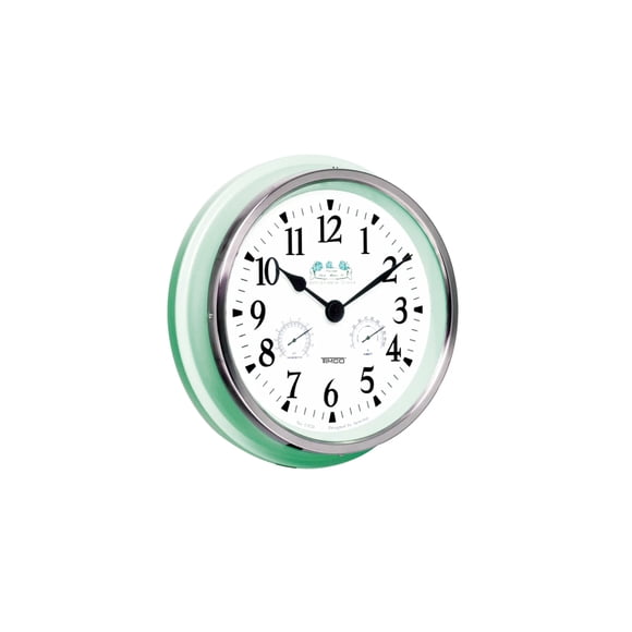 Reloj de Pared Estilo Vintage Timco HYW124V con Medidor de Temperatura y Humedad – Estilo y Precisión Todo en Uno