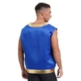 thumbnail image 4 of iixpin Men's Arabian Prince Lamp Cosplay Halloween Costume Vest Open Front Waistcoat Fancy Dress Royal Blue L, 4 of 7
