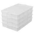 thumbnail image 2 of Ramddy 4-Pack Plastic Commercial Pizza Dough Proofing Box with Lid, Stackable Pizza Proofing Dough Tray, White, 2 of 7