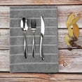 thumbnail image 2 of Paños de cocina de microfibra absorbentes, extra grandes y gruesos, diseño de rayas, 45 x 65 cm, paquete de 8, color gris, 2 of 4