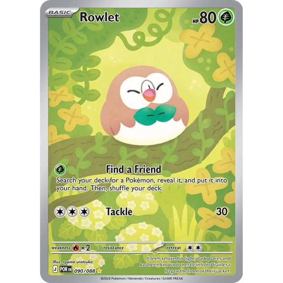 Pokemon ME03: Perfect Order Shiny Rare Rowlet #90