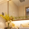 thumbnail image 2 of Dundee Deco MGAZB6003A Peel and Stick Damask Golden Vines Scrolls Self Adhesive Mirror Window Sticker Wallpaper Border Roll 33 ft X 4 in 10m X 10cm, 2 of 6