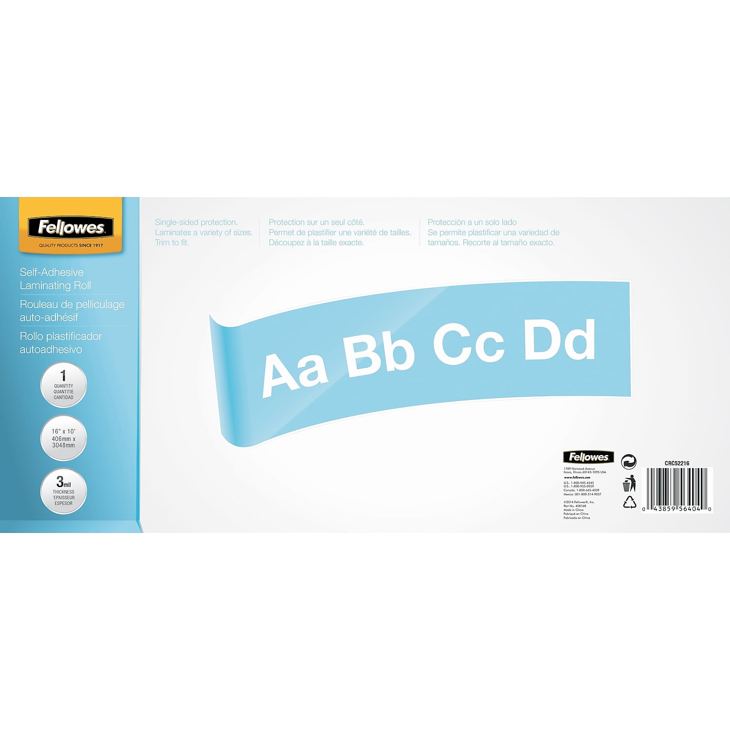 Fellowes FEL5221601 Laminating Roll Film Clear