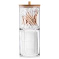 thumbnail image 2 of Portable Acrylic Storage Bottle for Puff Cotton Swabs Makeup Remover Cotton  2 In 1  and Square Cotton Swabs Storage Box Container Cosmetics Organiser for Bathroom Guest Room Counter, 2 of 10