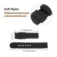 thumbnail image 4 of Uxcell Black Nylon Watch Band 18mm Width Soft and Comfortable Nylon Strap with Silver Buckle, 4 of 6