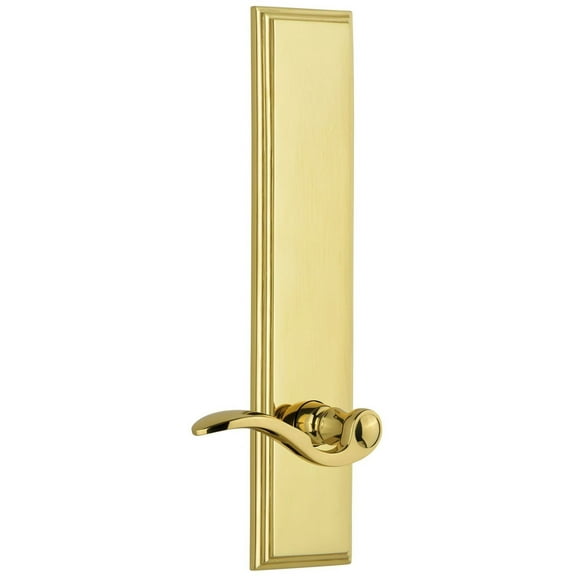 Grandeur Carbel_Tp_Dd_Na Carre Solid Brass Tall Plate Rose Right Handed Dummy Door Lever -