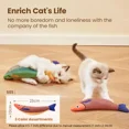 thumbnail image 4 of Juguetes para gatos, pez Saury, sonido arrugado, juguetes de peluche, juguete interactivo para gatos, Kicker, molienda de dientes, gato, gatito, hierba gatera, juguetes,Rojo, 4 of 7