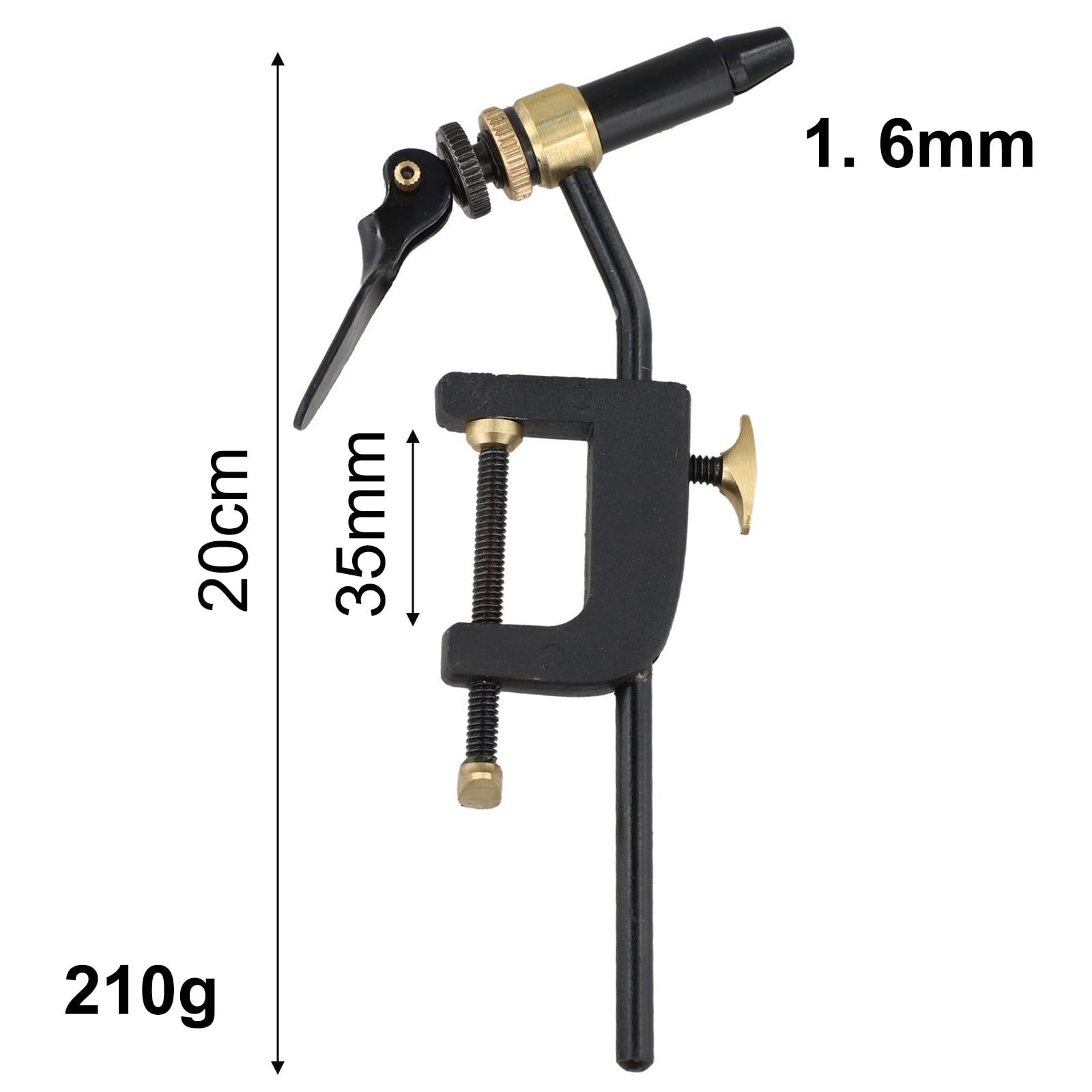 CENL Fly Tying Vise Tool Safety Holding Fishing Hook C-clamp Tying Vise With Steel Hardened Jaw Fly Fishing Tackle Kit Accessories