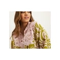 thumbnail image 4 of June & Vie Women's Plus Size Lace-Trim Crinkle Blouse, 4 of 5