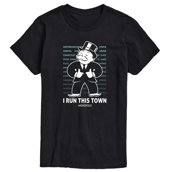Monopoly - I Run This Town - Men's Short Sleeve Graphic T-Shirt