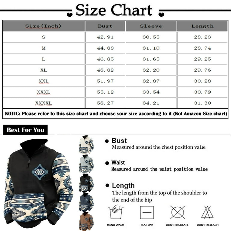Susanny 3/4 Zip Pullover Mens Long Sleeve Graphic Stand