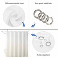 thumbnail image 5 of Cream Geometric Waterproof Fabric Shower Curtain,Modern White Stripe Abstract Distortion Art Waterproof Fabric Shower Curtain for Bathroom Bathtubs Shower Curtains with 12 Hooks Extra Long 72x96, 5 of 8