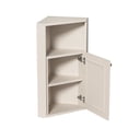 thumbnail image 5 of S-HOME Versatile Freestanding Floor Corner Cabinet with Rattan Barn Doors and Adjustable Shelf Organizer for Bathroom or Kitchen, White, 5 of 8