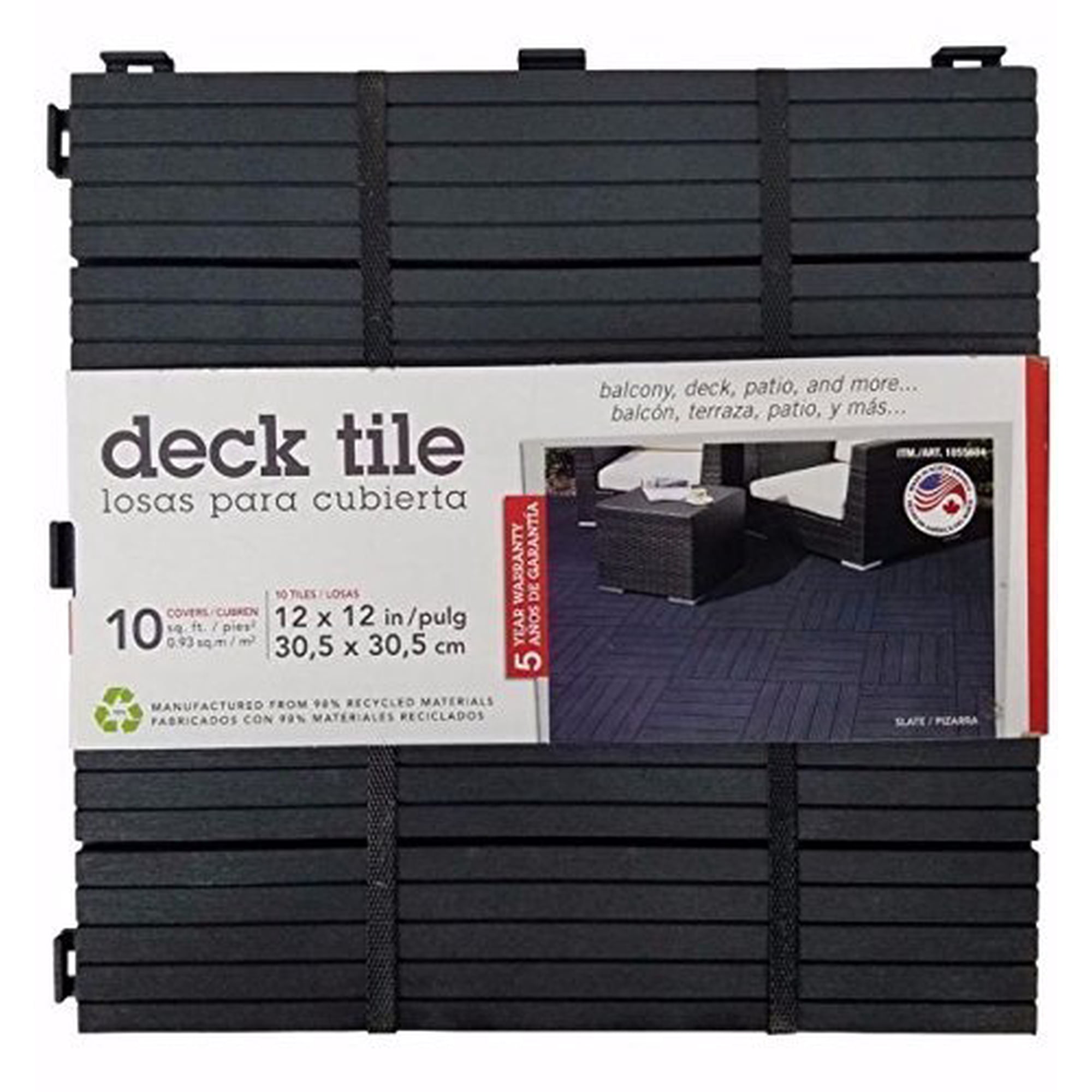 Multy Home 10 Pack Deck And Balcony Tile 12 By 12 Inch Per Piece