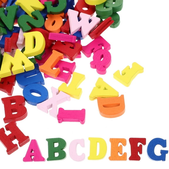 RENACLIPY Wood Letter Blocks for Decorations Assorted Color 200Pcs
