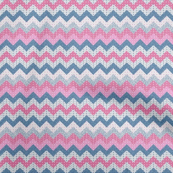 oneOone Georgette Viscose Light Pink Fabric Chevron Diy Clothing Quilting Fabric Print Fabric By Yard 42 Inch Wide-GR