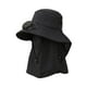 thumbnail image 2 of Sombrero con ventilador solar para exteriores, protección solar, con solapa para el cuello, cómodo para hombres y mujeres. Negro, 2 of 9