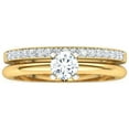thumbnail image 2 of 2.34 Ct Solitaire Round Natural Moissanite Diamond Engagement Rings for her Solid 14K Yellow Gold, 2 of 9
