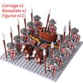 thumbnail image 1 of Mini figuras de acción de caballeros medievales, bloques de construcción, carro romano, soldado, caballo de guerra, juguetes para niños, regalo, 1 of 5