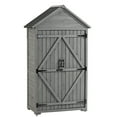 thumbnail image 3 of Outdoor Storage Shed, Garden Wood Shed, Outdoor Storage Cabinet with Shelves and Latch for Yard, Patio, Deck and Porch, 3 of 9